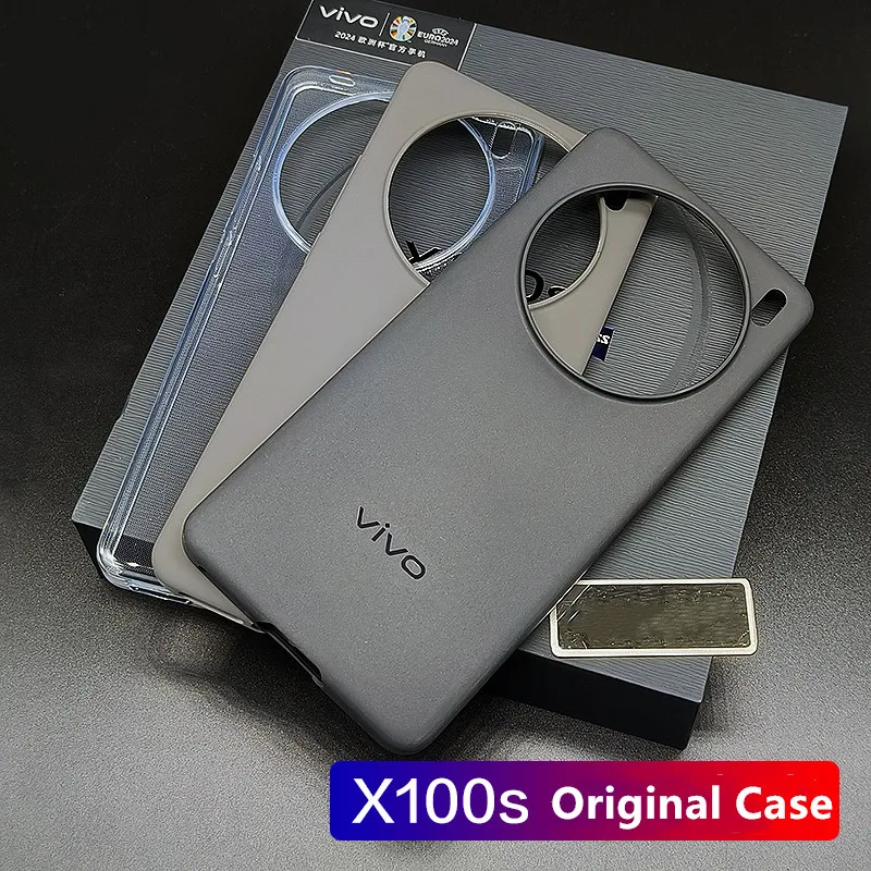 Original Case For Vivo X100s/X100s Pro Rubber Ultra Thin Slim Soft Shockproof Matte Luxury Clear Skin Back Cover Protector