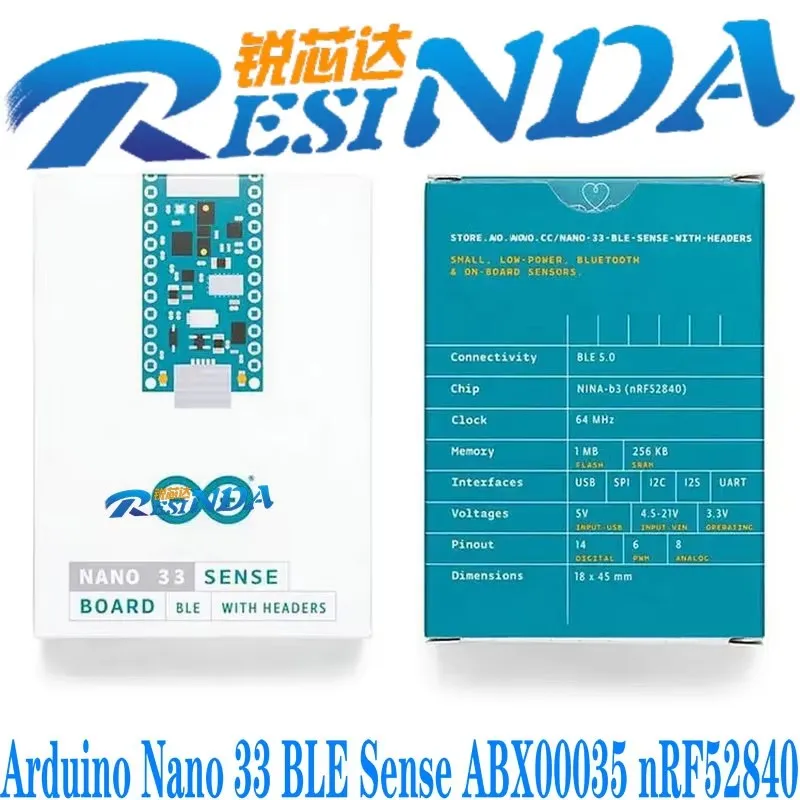 ARDUINO Nano 33 BLE Sense with headers ABX00035 nRF52840  Development board 100%New and Original