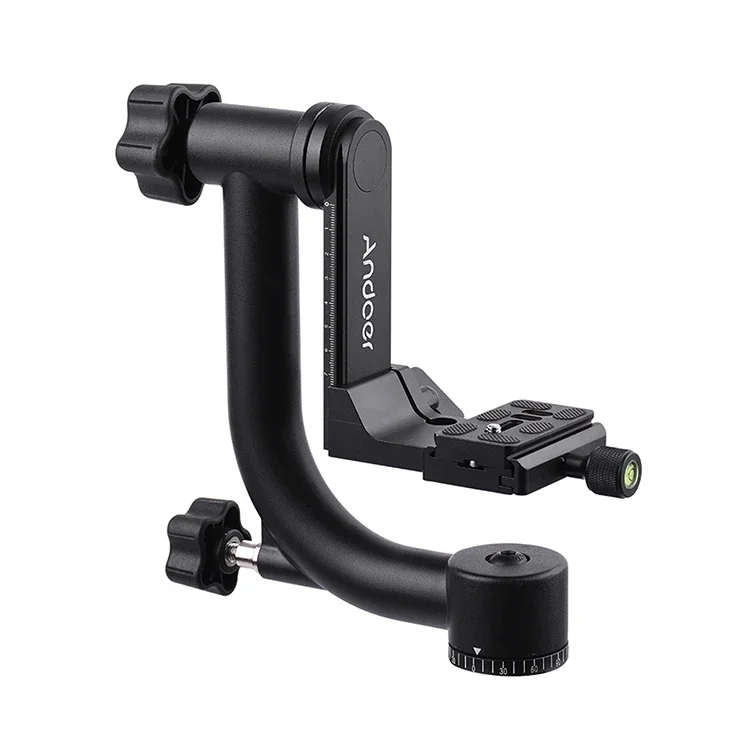 

Andoer Gimbal Stabilizer Heavy Duty Metal Panoramic Gimbal Tripod Head with Quick Release Plate for DSLR Camera Camcorder