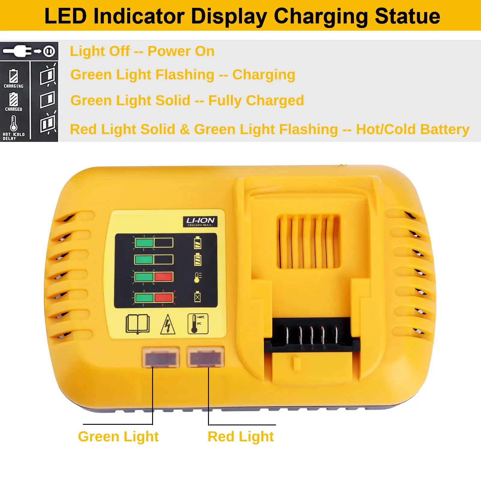 DCB1188A fast charger is suitable for 20V Li On batteries DCB200 DCB203 DCB205 DCB207 Lithium ion Battery Charger