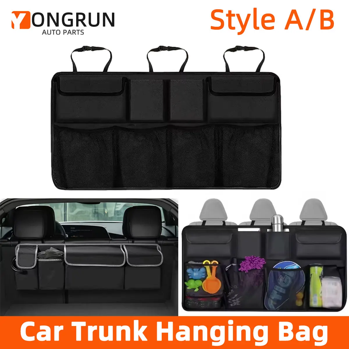 YONGRUN 1 Stück Auto-Kofferraum-Aufbewahrungstasche, Organizer-Tasche für die Rückenlehne, Multifunktionale Aufbewahrungstasche, Autoteile