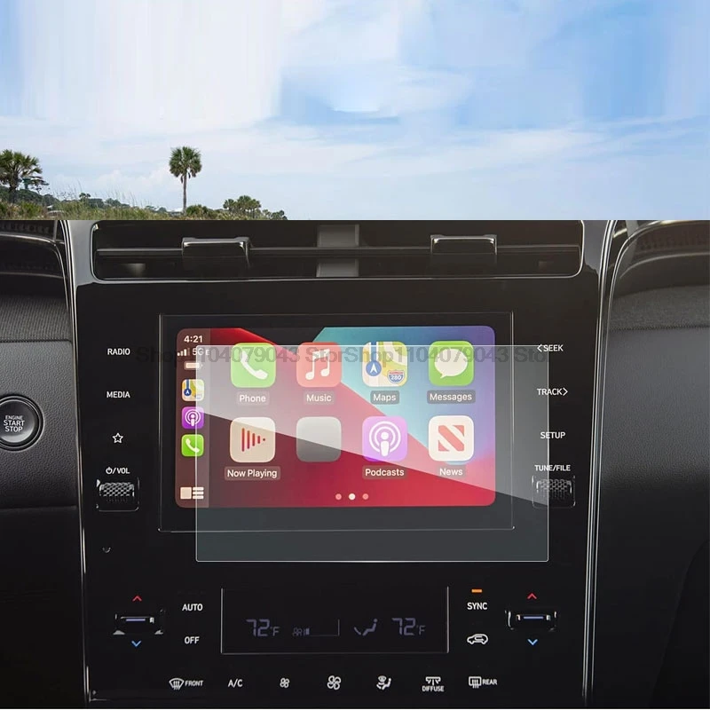 Tempered Glass Screen Protector For Hyundai Tucson NX4 2021-2023  10.25 inch  8 inch GPS LCD Navigation touchscreen Accessories view 5