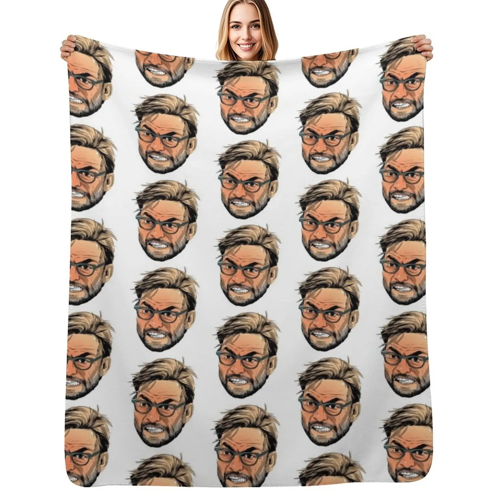 Furious Klopp Throw Blanket Multi Purpose Soft Warm Blanket for Home Travel