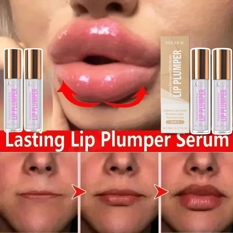 

Instant Volumising Lip Plumper Oil Collagen Lip Plumping Gloss Moisturizer Repair Makeup Increases Elasticity Sexy Lip Cosmetics