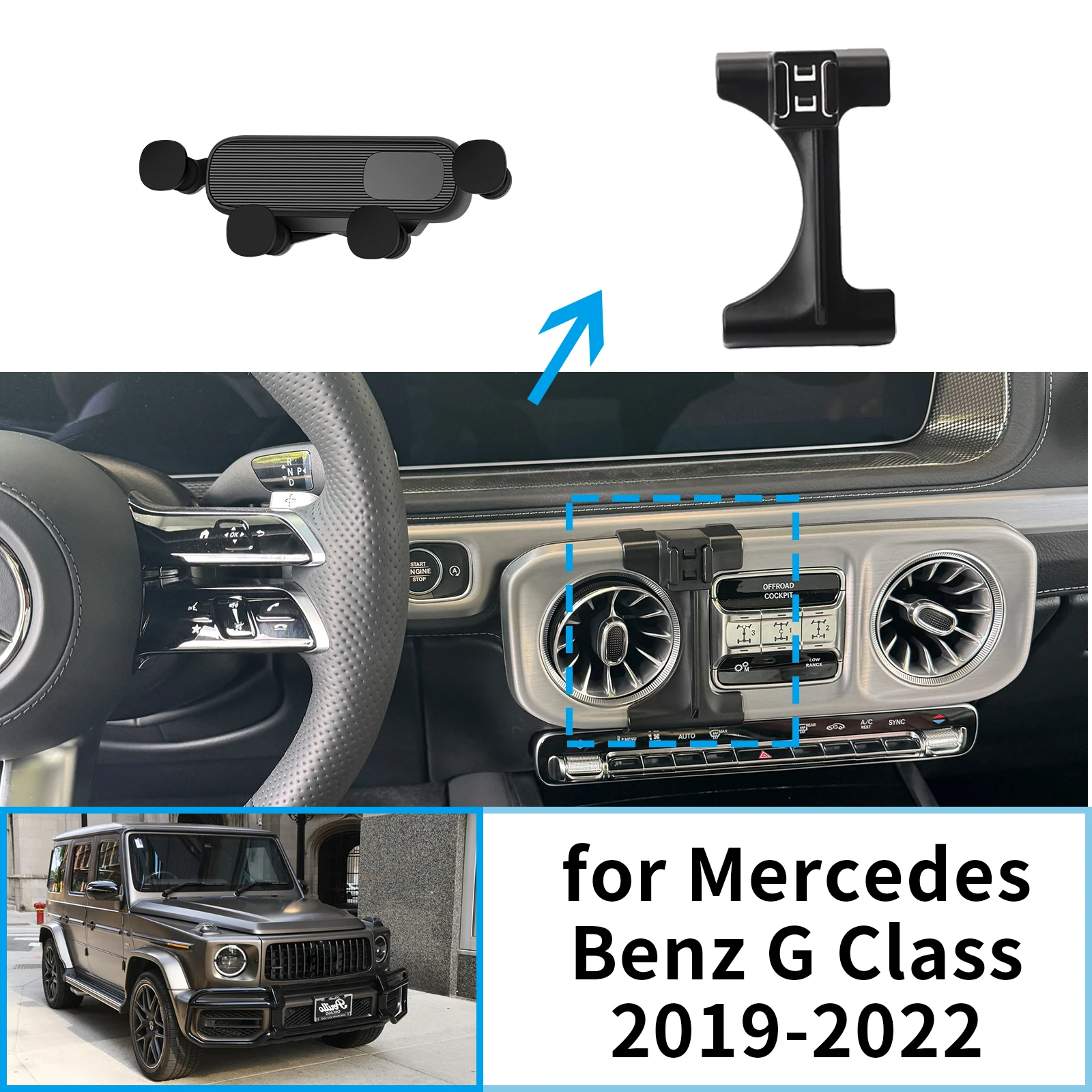 

for Mercedes Benz G Class 2019 2020 2021 2022 G500 G63 W463 AMG Car Mobile Phone Holde GPS Bracket Navigation Stand Auto