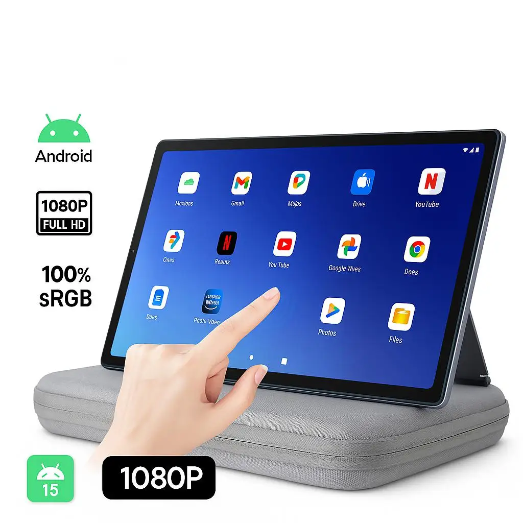 Hot Selling Walk By Me 21.5 Inch Lcd Monitor All in One Tablet Pc 1080P Android 15 Touch Screen Monitor With Camera