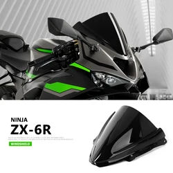 Windscreen Windshield For Kawasaki NINJA ZX6R ZX-6R ZX 6R Ninja 2024 2025 Motorcycle Wind Deflector Double Bubble Wind Screen