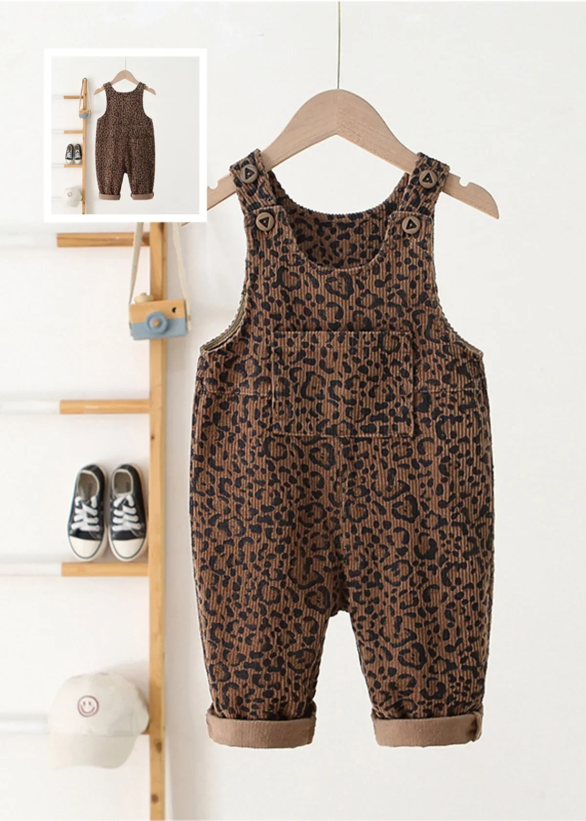 

Вельветовые комбинезоны для малышей с леопардовым принтом, нейтральные детские штаны на подтяжках, осенняя модная детская одежда для детей от 1 до 5 лет