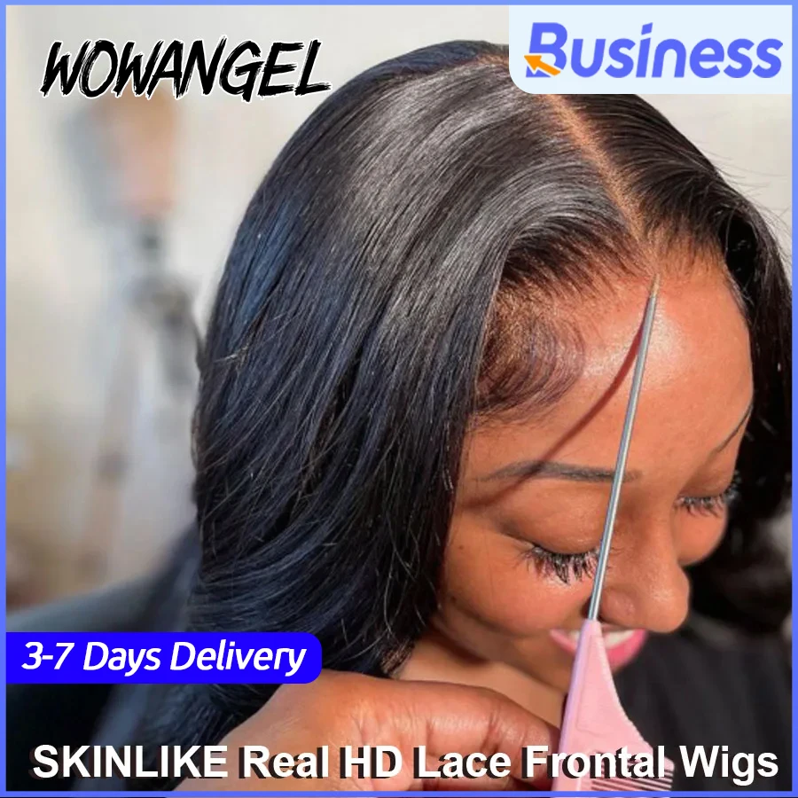 

Wowangel 13x6 Full Lace Frontal Wig HD Lace Frontal Wigs Body Wave Human Hair Wigs 250% HD Lace Closure Wigs Melt Skins Glueless