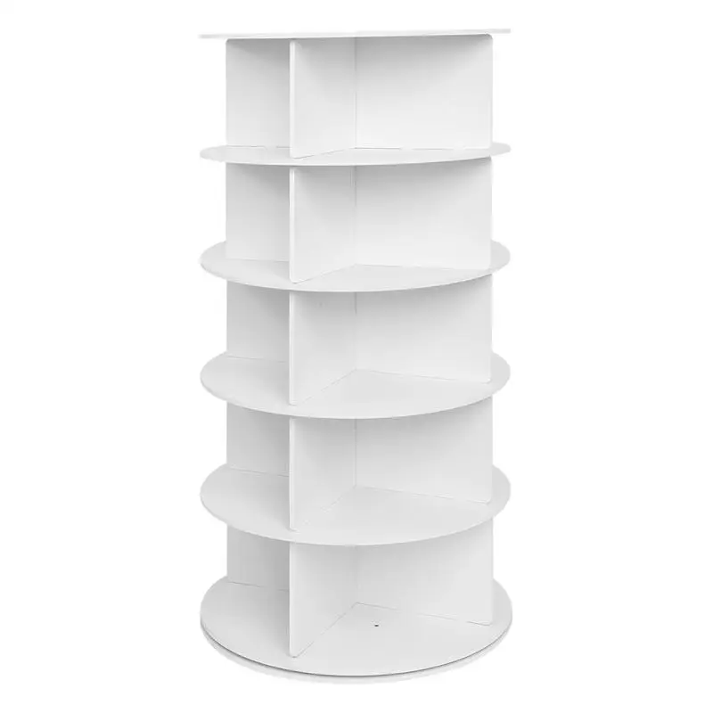 Shoe Rotating Organizer 5-Tier Vertical White Shoe Rack Shoe Organizer Tower Shoe Carousel Round Shoe Rack For Closet Entryway