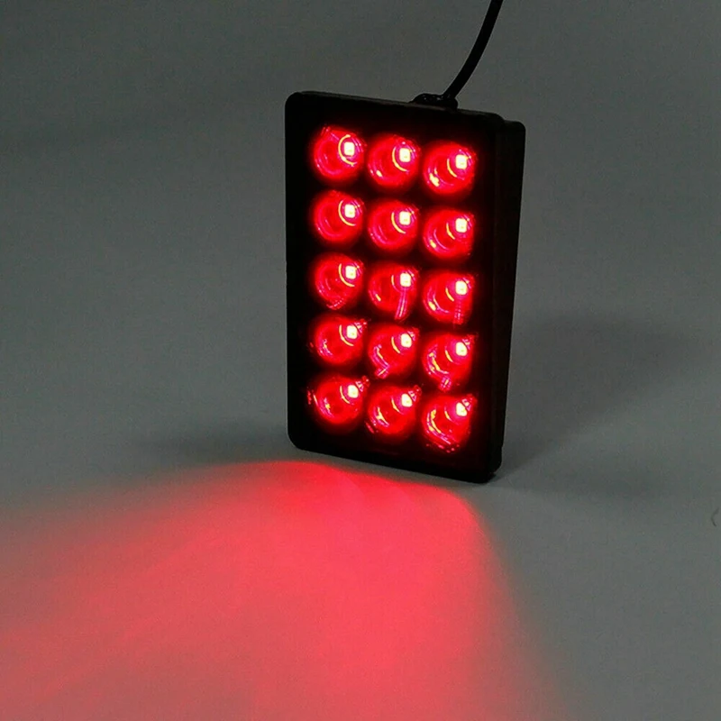 2X LED Car Brake Light 15LED F1 Style Universal Shell Pilot Light Car Rear Spoiler LED Brake Tail Light Black Shell