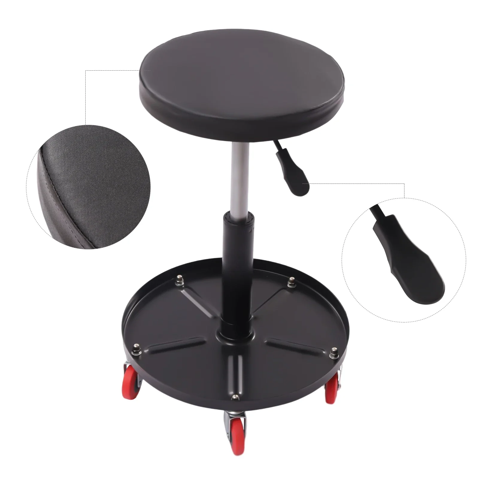 # Mechanic Stool 300 LBS Rolling Pneumatic Creeper Garage/Shop Seat Padded Rolling Workshop Stool For Garage Auto Repair #