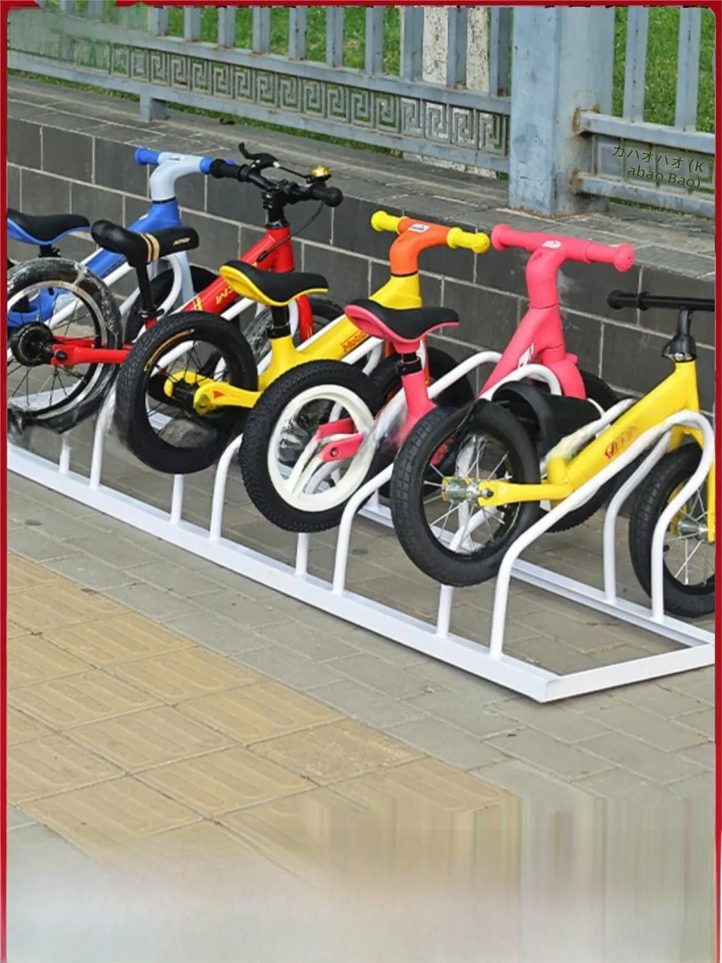 spiral-balance-car-parking-stand-display-rack-for-kindergarten-children's-bicycles-storage-placement-holder