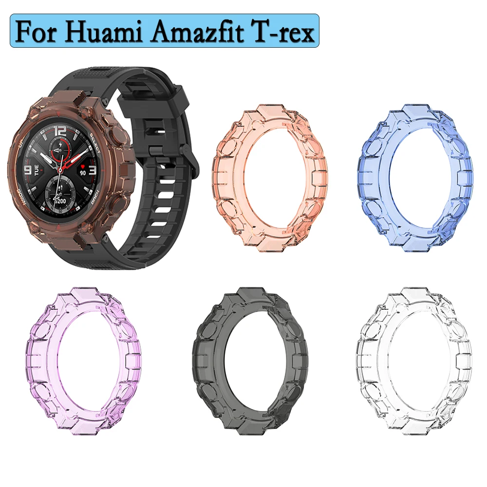 Huami Amazfit t-rexスマートウォッチ保護ケース,ストラップ付きPUケース,保護シェル,互換性のあるスクリーン
