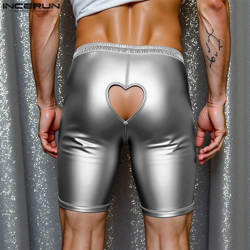 

INCERUN модные сексуальные мужские шорты с вырезами, летние штаны, уличная одежда, повседневные шорты, однотонная мужская одежда, большие размеры, S-5XL