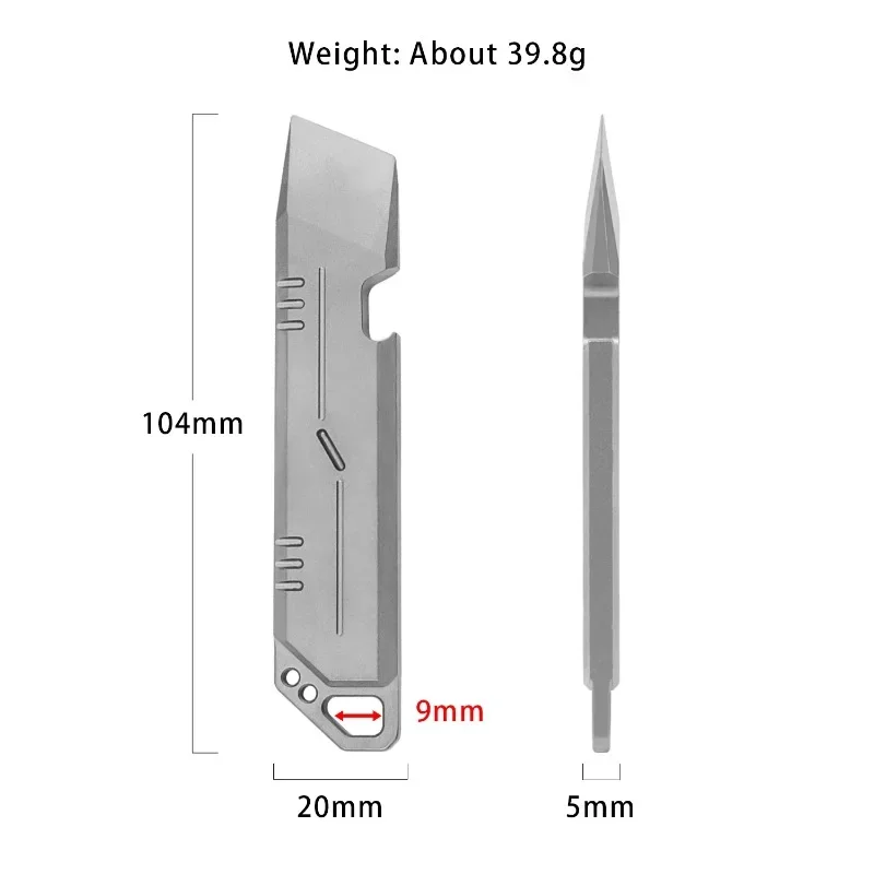 Titanium Alloy Crowbar Tool Mini Portable Nail Pry Bar Bottle Opener Outdoor Camping Multifunctional Pocket EDC Tool for Hiking