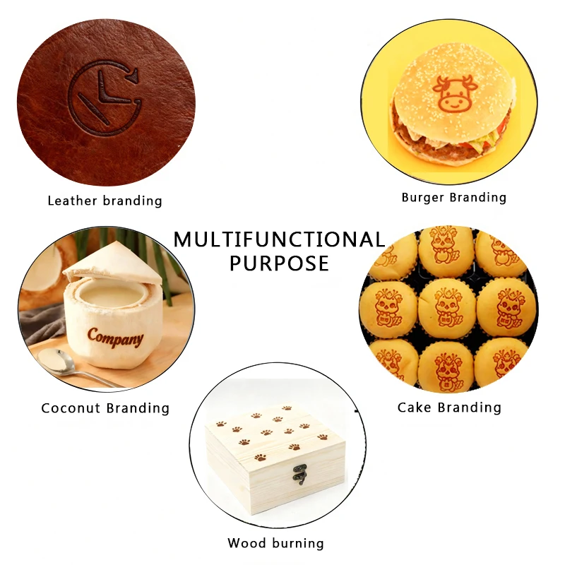 Stempel do wytłaczania logo, personalizowany, DIY, mosiężny, do wytłaczania na gorąco, do drewna, ciast, hamburgerów, na przyjęcia weselne, rękodzieło