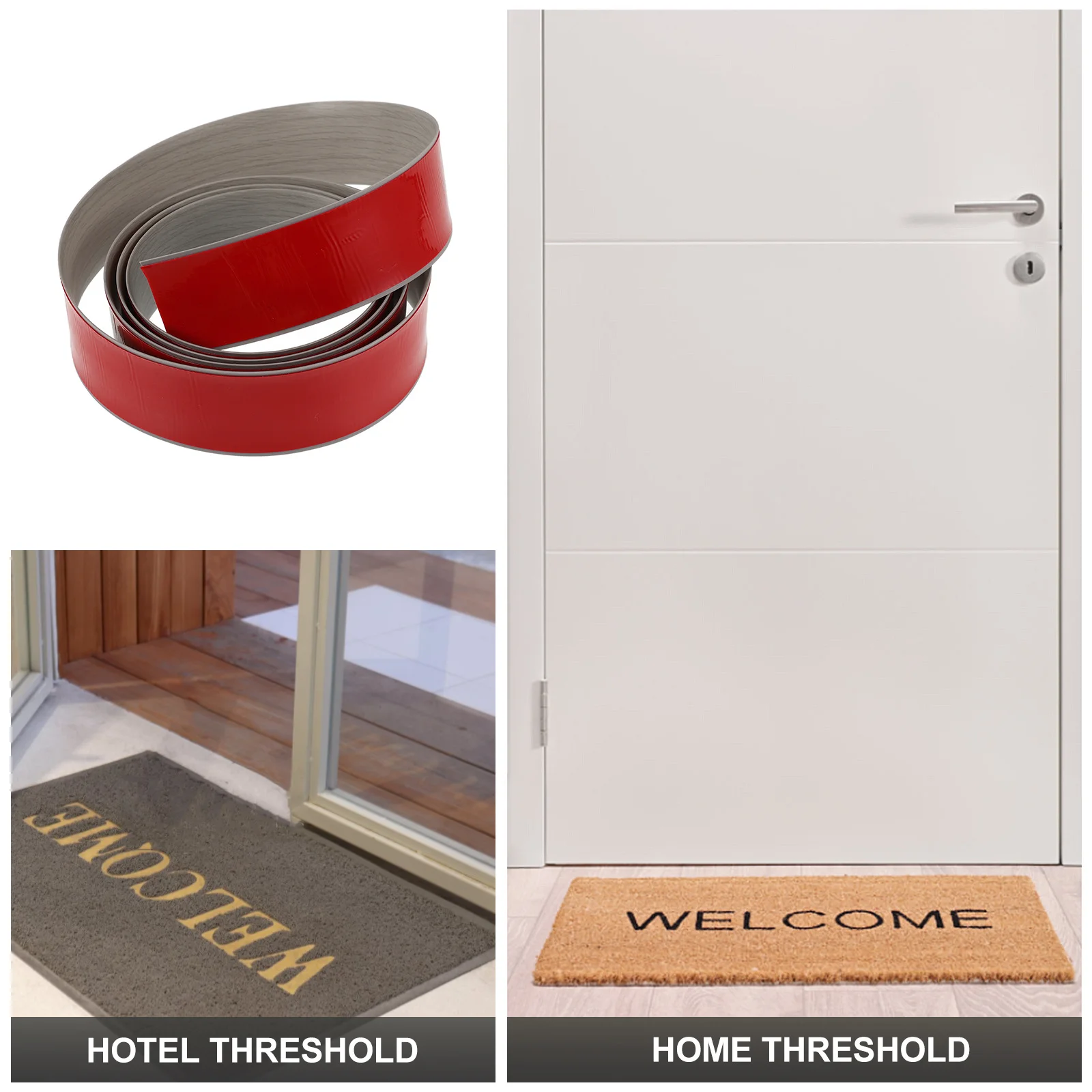 Carpet Floor Transition Strip PVC Material Flexible Nonslip Decorative Effect DIY Easy Clean Stain Resistant Edging Trim