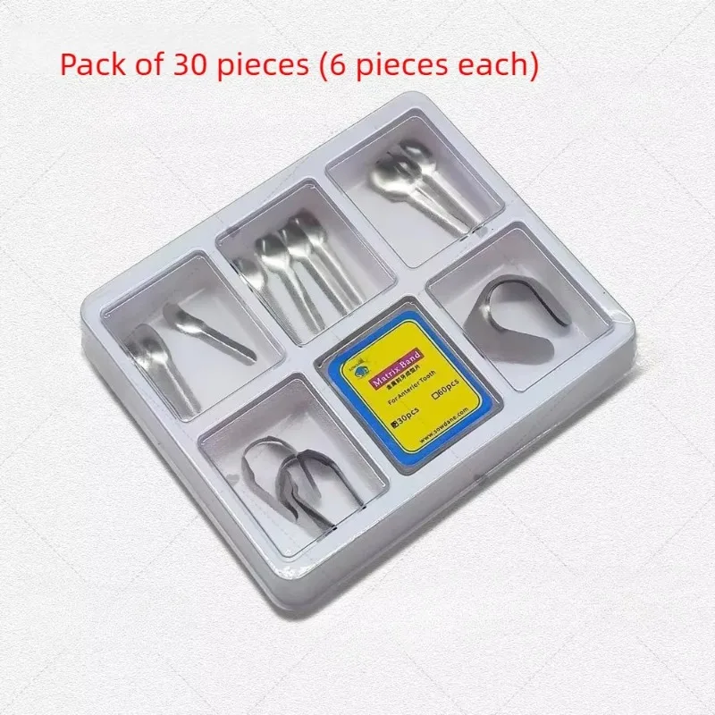 Lab Shaped Sheet Front Teeth Wedge Stainless Steel Consumables Tool 30 Pieces Mixed.