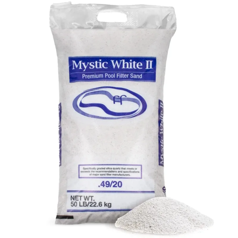 

Кремнеземный фильтр для бассейна США Silica Mystic White II Premium, 50 фунтов, 1 упаковка