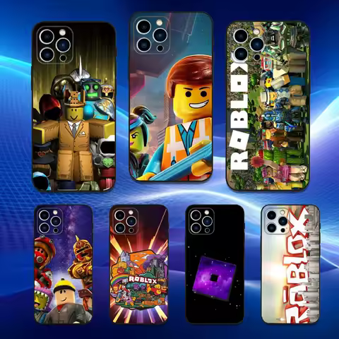 Hot R_Roblox-ES Game Phone Case For iPhone 16,15,14,13,12,11 Plus,Pro Max,XS,X,XR,SE,Mini,8,7,Soft Silicone Black Cover