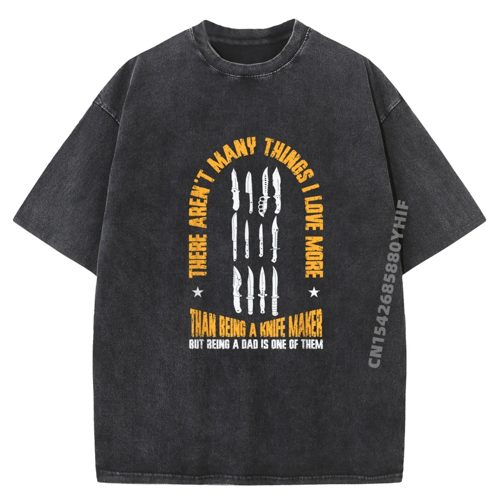

Mens Printed Tshirt Knifemaking Knife Making Bladesmith Smithing Knife Graphic Shirts Men Fashion Washed T Shirt
