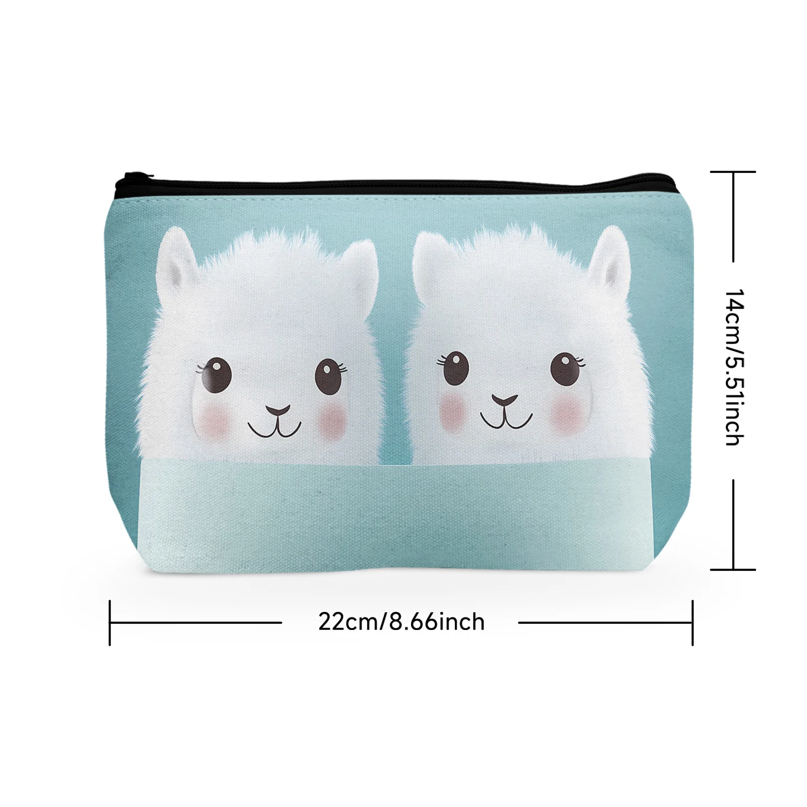 1Pc Cute Alpaca Cosmetic Bag Cartoon Funny Ladies Cosmetic Bag Zipper Cosmetic Bag Suitable For Giving Friends The Best Gift