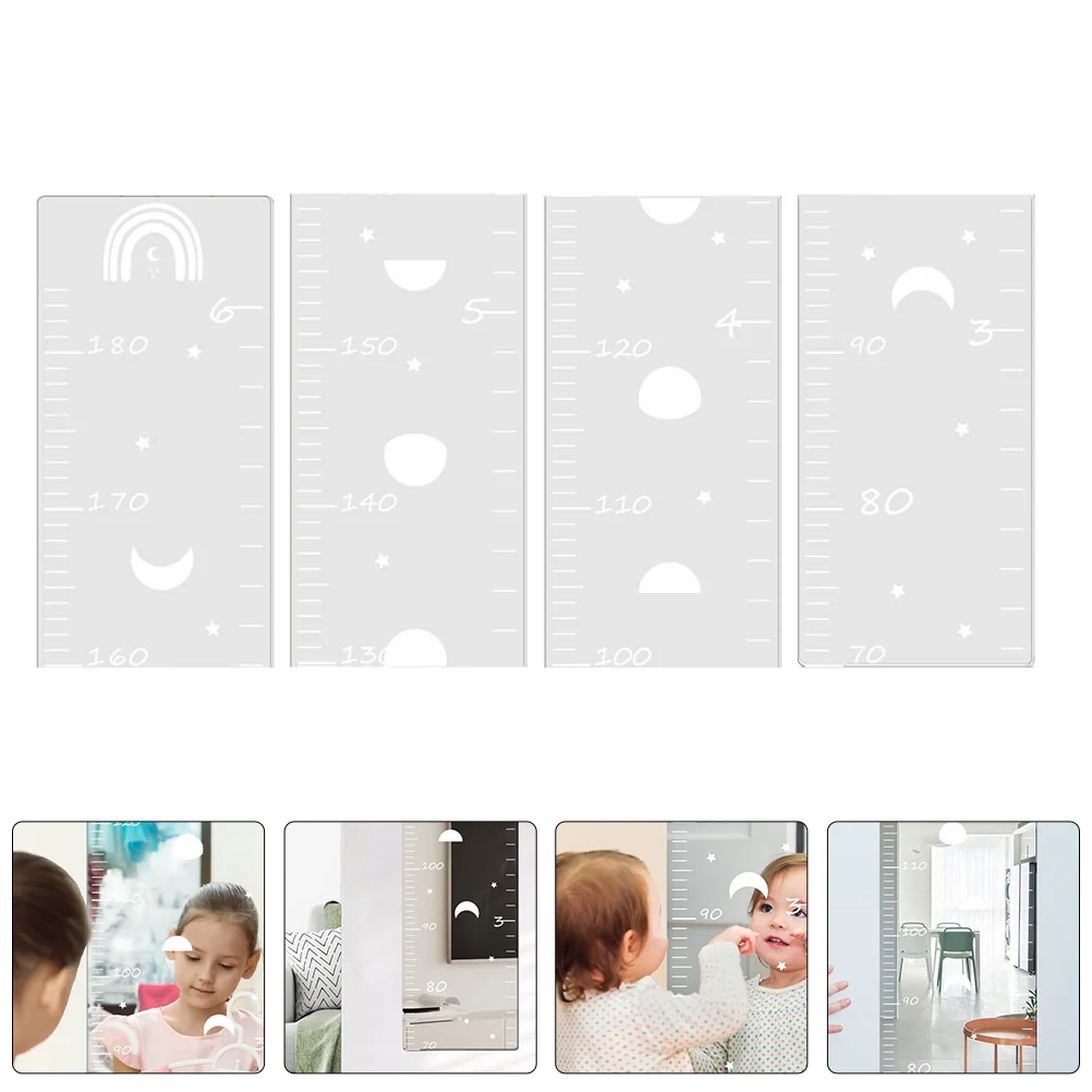 

Mirror Height Stickers Growth Chart for Wall Toddler Decal Kids Wood Children Nail