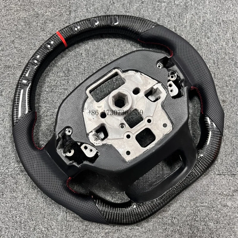Real Carbon Racing Carbon Fibre Steering Wheel for Ford 2021 2022 2023 2024  Raptor F-150 Steering Wheel