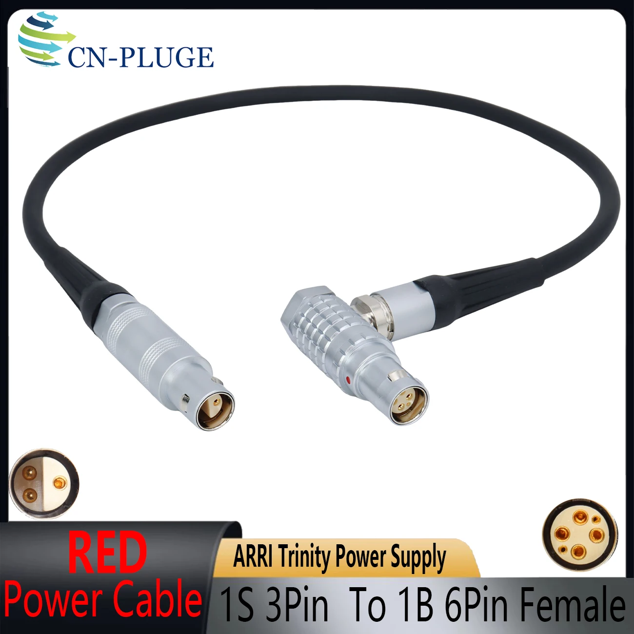 ARRI Trinity 1B4Pin / 1S 3Pin Power Supply To RED DSMC3 DSMC2 Camera / DJI Ronin 4D Camera 6Pin Female Power Cable