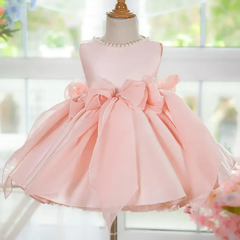 New Children's Princess Ball Gown Wedding Birthday Baptism Formal Party Flower Girl Dresses A3874 Vestidos Bridesmaid Dresses