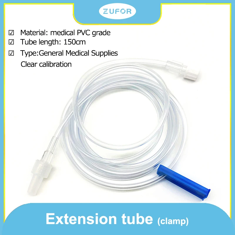 Disposable Medical Iv Infusion Extension Set Extension Tube luer Lock Connector Tube Length 150cm Diameter 4.0mm