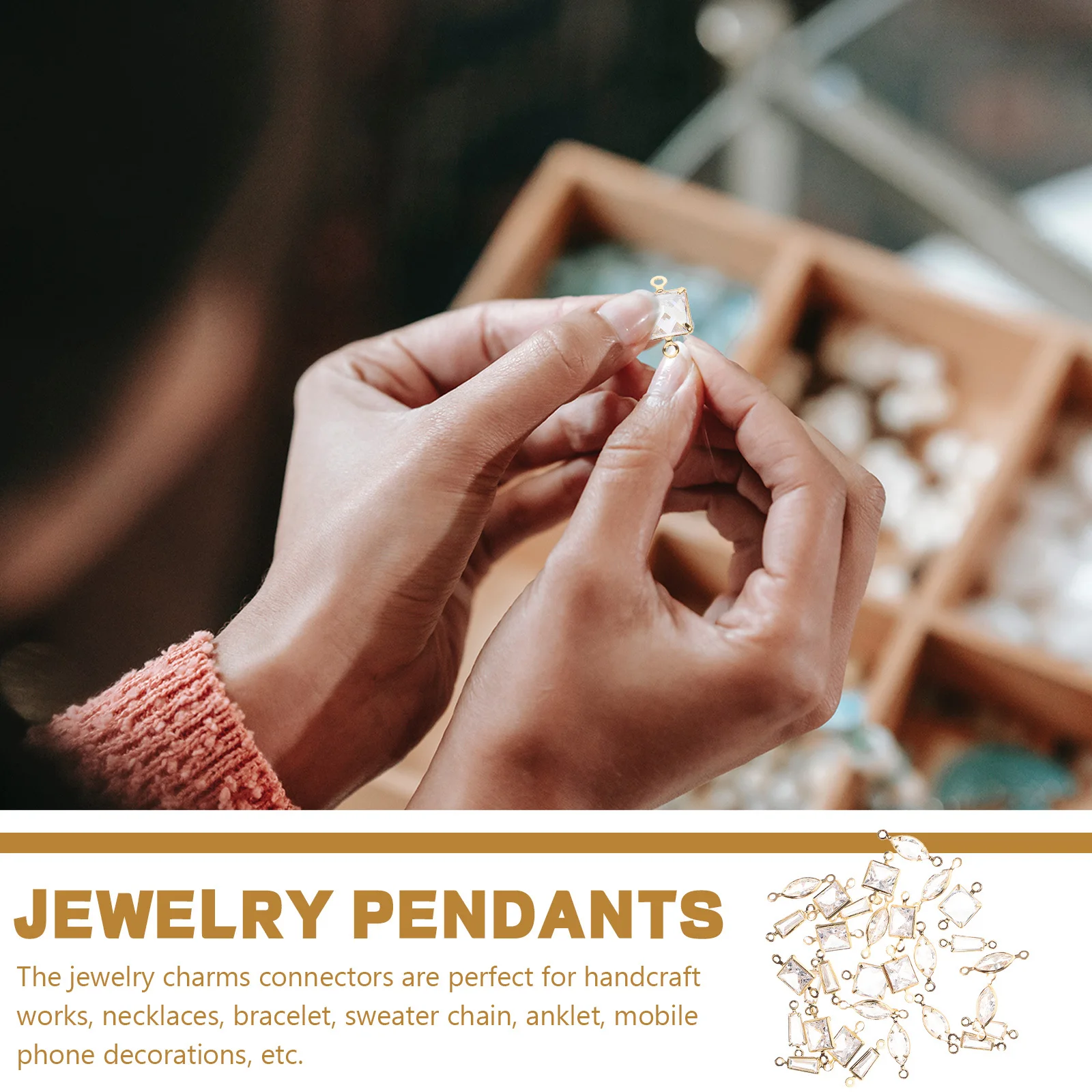 30Pcs DIY Jewelry Pendants Connectors Small Charms for Handcraft Necklace Bracelet Accessories Jewelry Making Charms