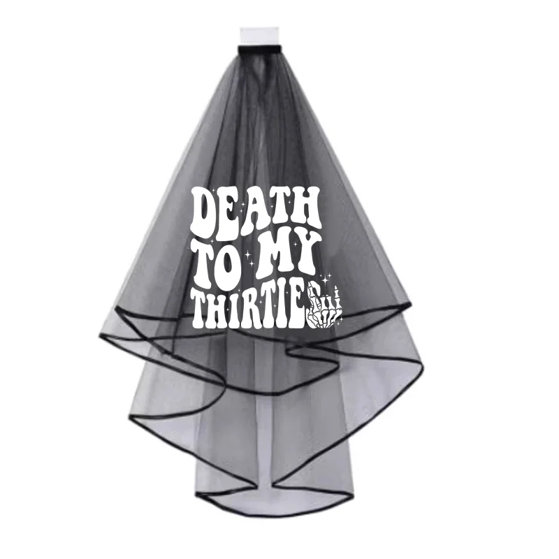 RIP Twenties black veil Death to My 20s alternative goth Gothic Funeral for Youth 30th Birthday party Dirty Thirty Decoration