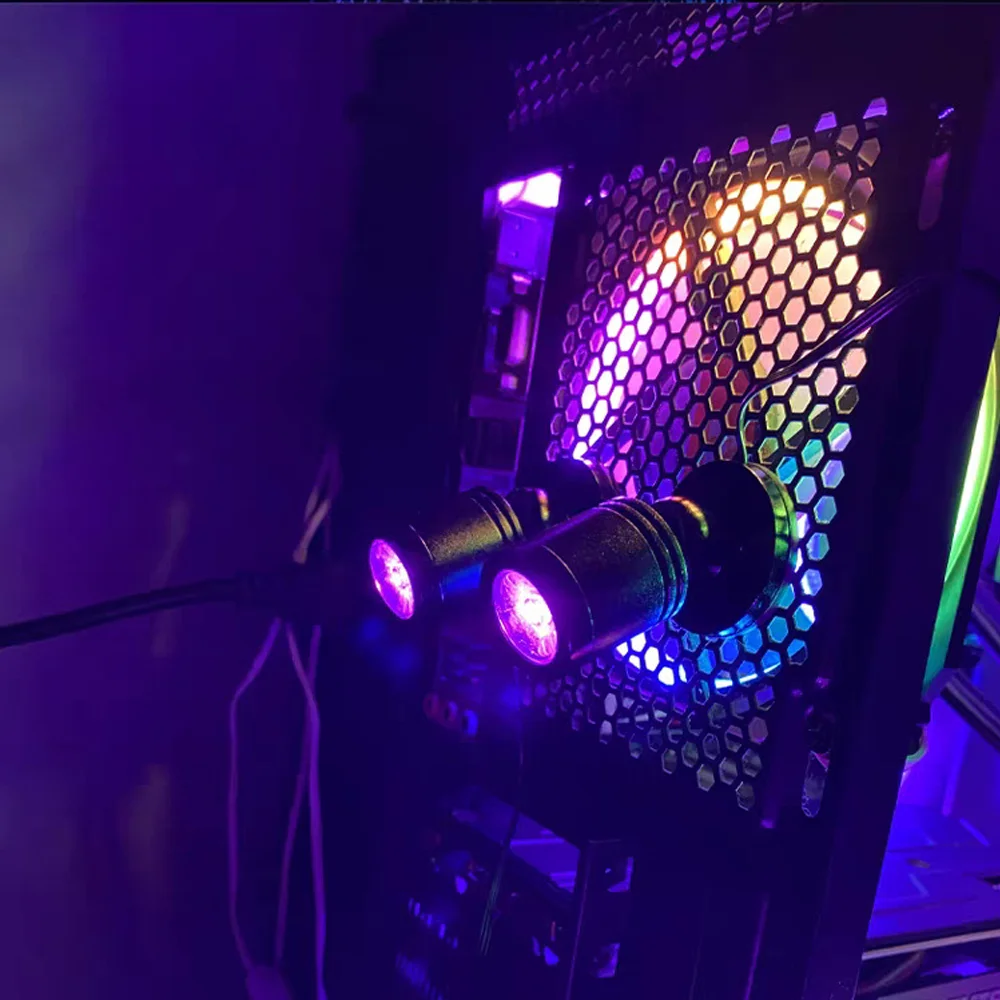 ARGB Mini-Spotlicht für Figuren-Display 5V 3-Pin Motherboard Aura Sync für Gaming-Schreibtisch PC-Gehäuse Verstellbarer Winkel Akzentbeleuchtung 3W – Detail 13