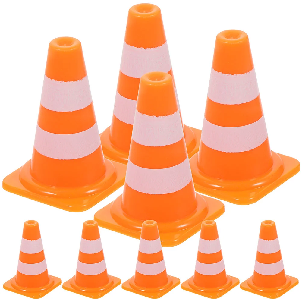 

20 Pcs Road Signs Toys Roadblock Simulation Props Models Traffic Cone Plastic For Kids Child