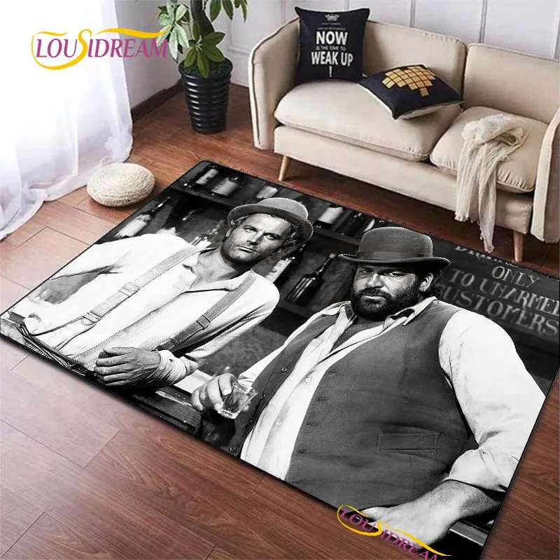 Bud Spencer Terence Hill Non-Slip Area Rug for Living Room,Bedroom,Playroom,Kitchen Prayer Carpet Floor Mat Home Decor Rug Gift
