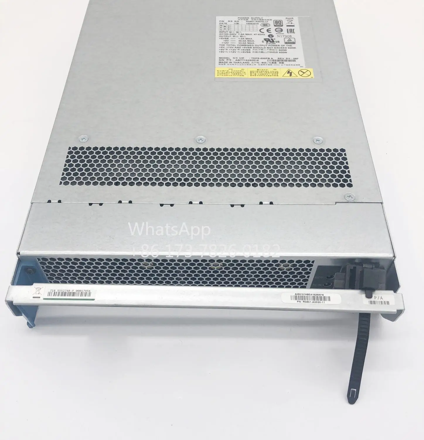 

Power Supply For HUS130 110 TDPS-600FB A R0501-A0030 3285197-A 600W