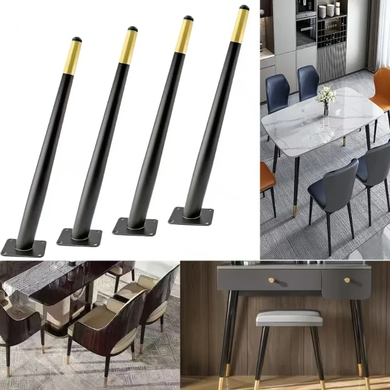 72cm 4pc Furniture Legs Oblique Modern Style Angled Metal Sofa Legs Home DIY Project for Couch Cabinet Table with Anti-Slip Pads