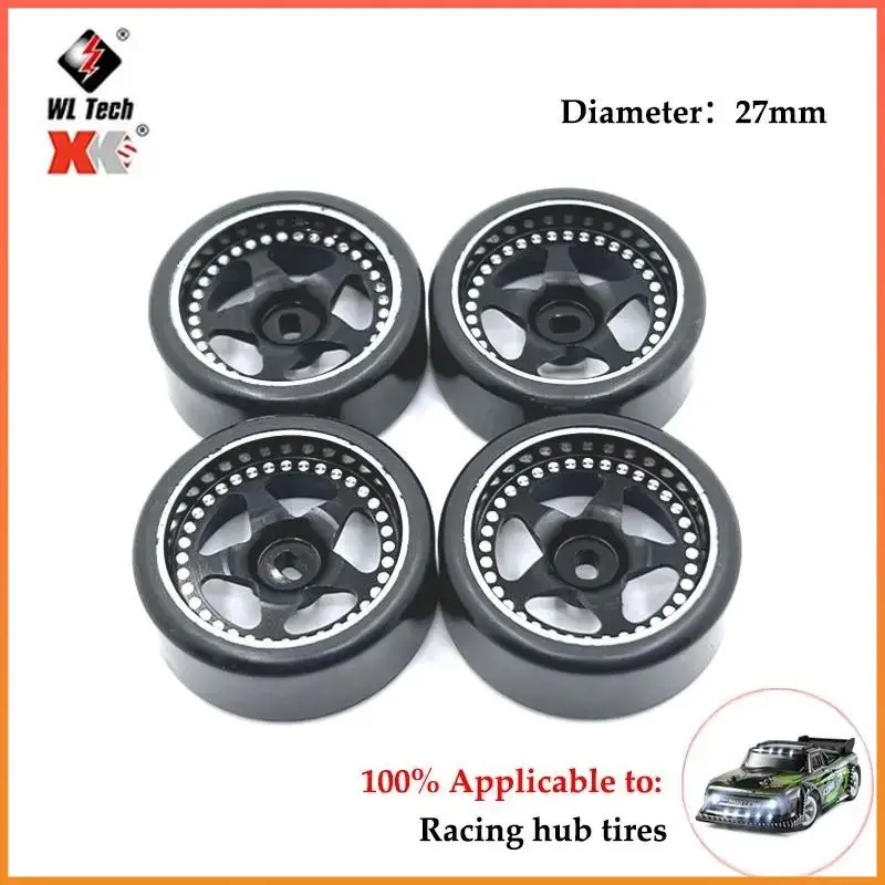 Metal Slick Wheel para Wltoys, RC Car Drift Tire, Crawler Parts, 284131, K969, K979, K989, K999, P929, P939, 1:28, 4pcs