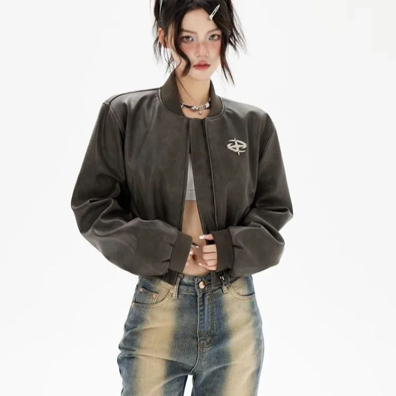 

​Comfortable Retro Motorcycle Jacket Short Coat 2025 Fashionable Layering Piece​