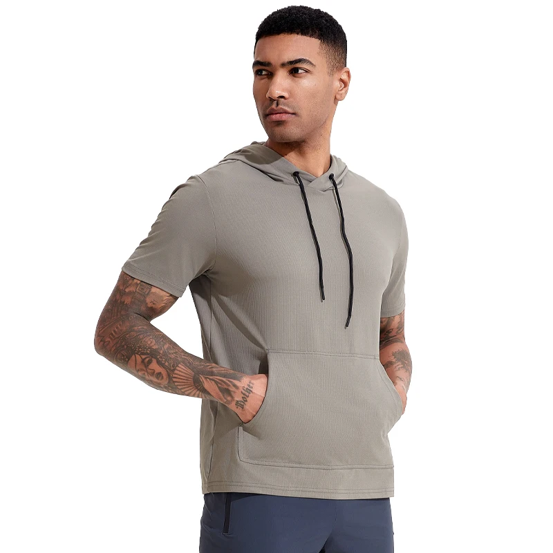 Sports Shirt Men Gym Shirts Running Marathon Single Sportswear Hoodies Outdoor T-shirt Quick Dry Pullover Fitness Trainer Tee