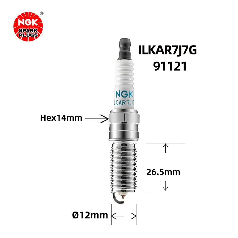 NGK Iridium Platinum Spark plug ILKAR7J7G 91121 is suitable for the Renault Bin/Correga（4PCS)