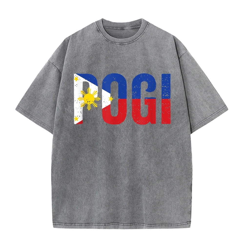 Hilarious Pogi Statement in Philippine Flag Design Idea T-Shirt Original Mens T-Shirts Luxury Brand Clothing Men Shirt Humor