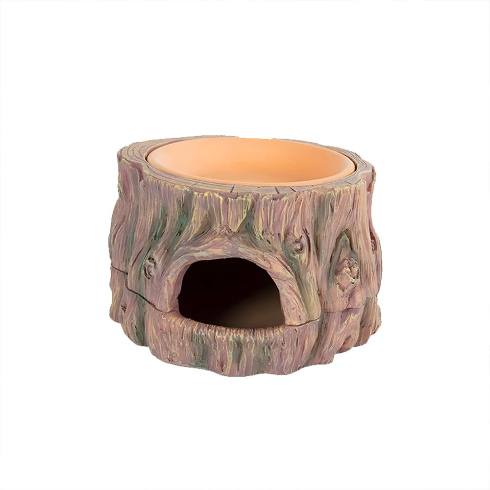 Reptile hide cave moisturizing cave basin humidification help molting food basin amphibian leopard gecko