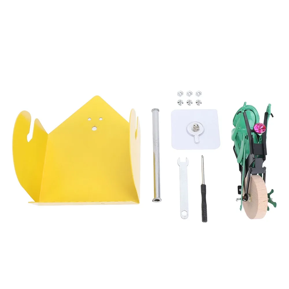 3pcs Wall Mounted Frog Toilet Paper Holder Wood Accent Unicycle Creative Toilet Roll Holder Iron Alloy Construction