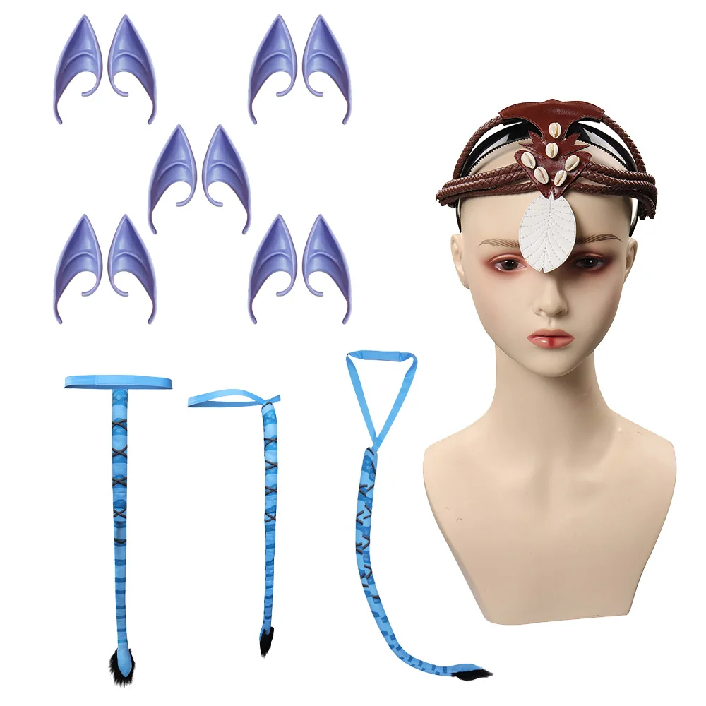 Avatar The Way of Water Nacional Cosplay Headband, Headclip Cauda Orelhas, Acessórios Figurinos, Prop Presentes para o Natal