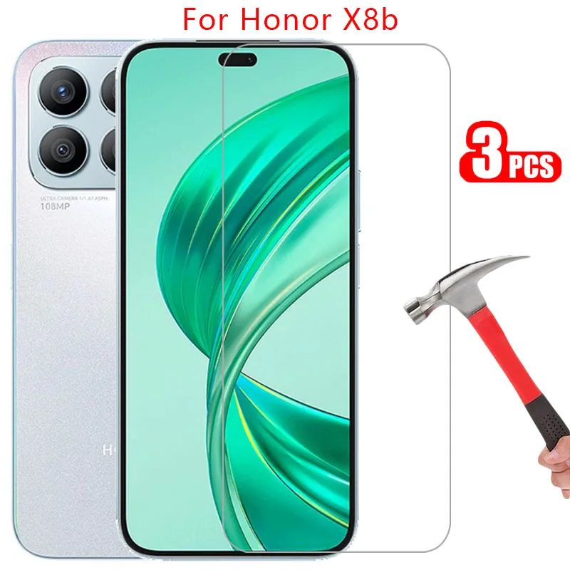 protective tempered glass for huawei honor x8b screen protector on honorx8b 4g 5g x 8b 8 x8 b xb8 8xb phone film glas honer onor