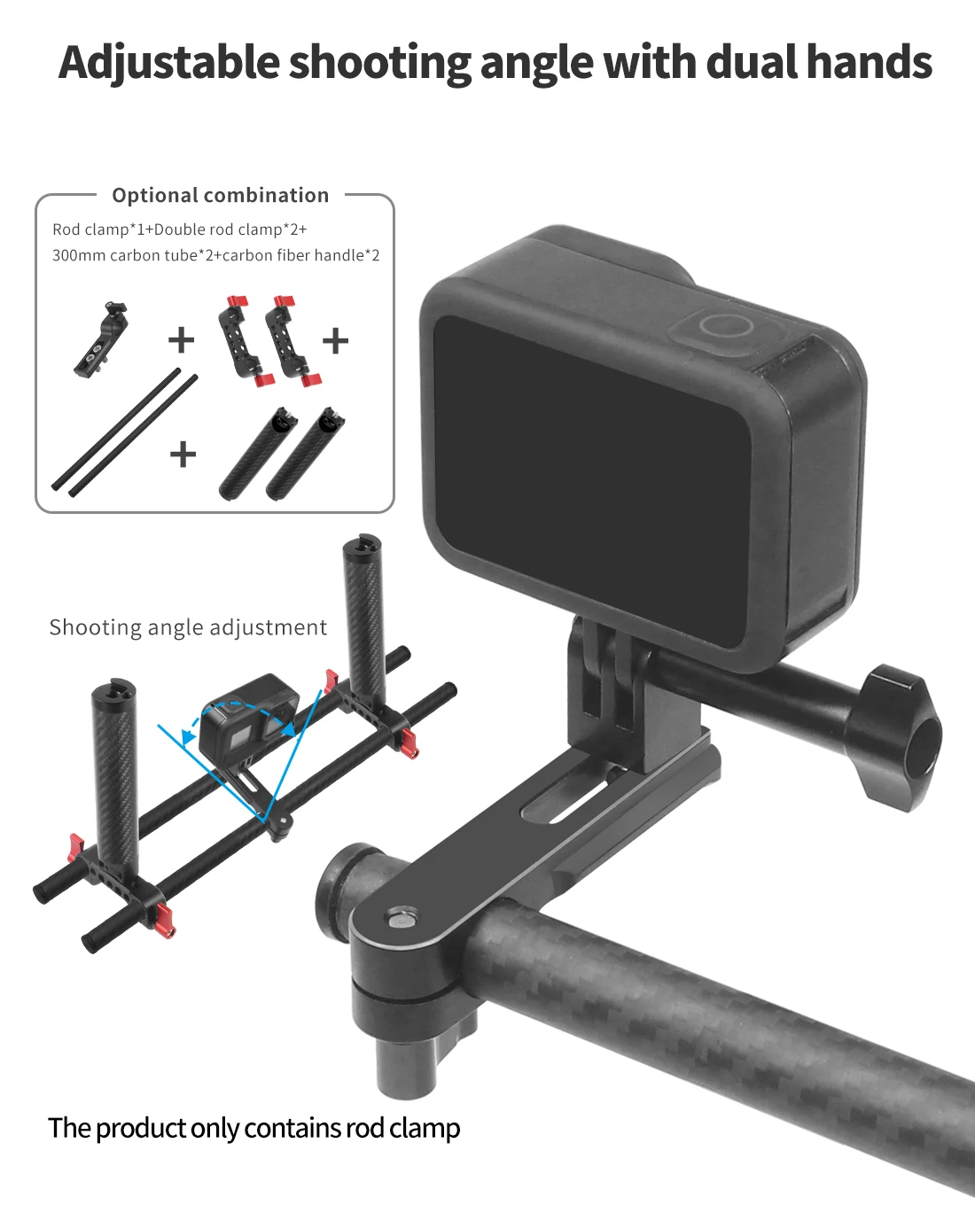 Standard 15mm Einzel Rod Clamp Quick Release Adapter mit NATO Sicherheit Schiene 1/4 Schrauben für DSLR Kamera Top Griff/platte/Käfig Rig – Detail 8