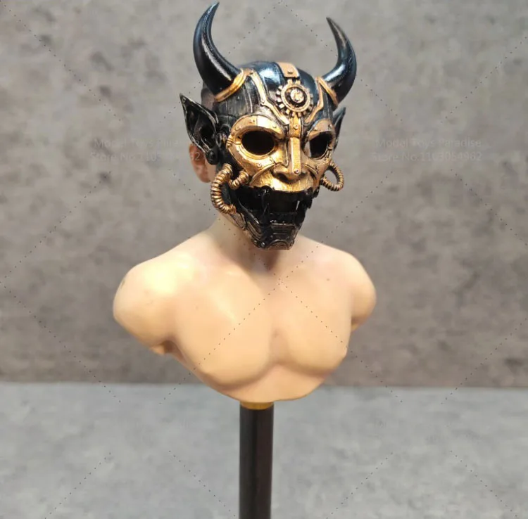 1/6 1/12 スケール兵士スチームパンクスタイルマスク機械廃棄物土壌スケルトンマスクフィット 12 インチ 6 インチアクションフィギュアボディ